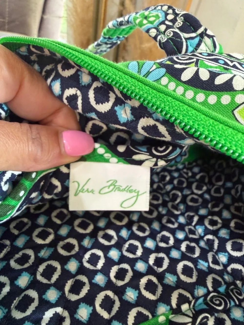 Vera Bradley Cupcake Green Floral Betsy Shoulder Bag Retired Rare Quilted Purse